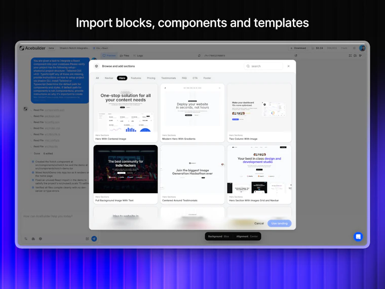 Acebuilder - 基于 Aceternity UI 快速构建落地页 产品图片 4