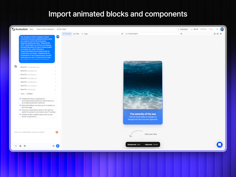 Acebuilder - 基于 Aceternity UI 快速构建落地页 产品图片 5
