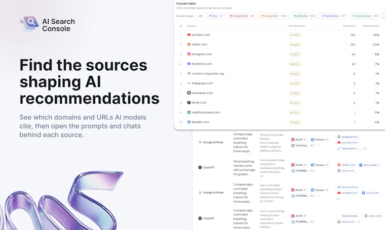 AI Search Console - 面向 AI 搜索的提示词分析与引用图谱追踪 产品图片 5