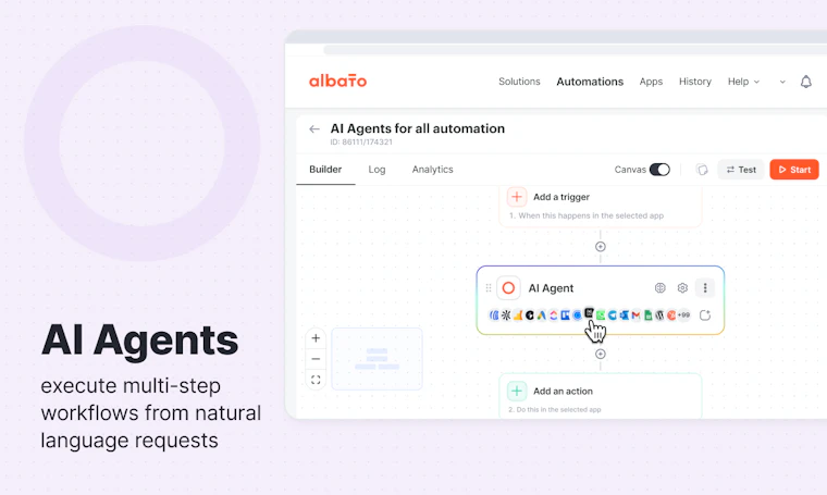 Albato AI - 跨1000+应用构建AI驱动工作流 产品图片 2