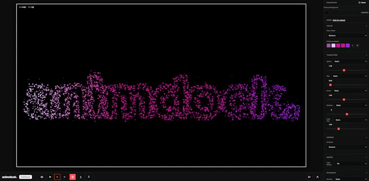 Animdock Motion Templates in the Browser