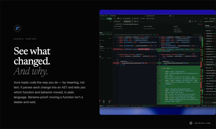 Aura: Agents + Git + Intent Open Source