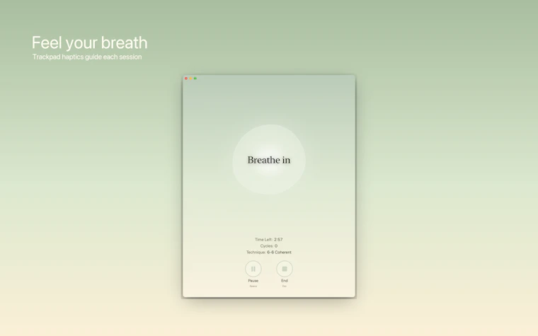 Breva - 让 Mac 触控板化身轻柔的呼吸引导器 产品图片 3
