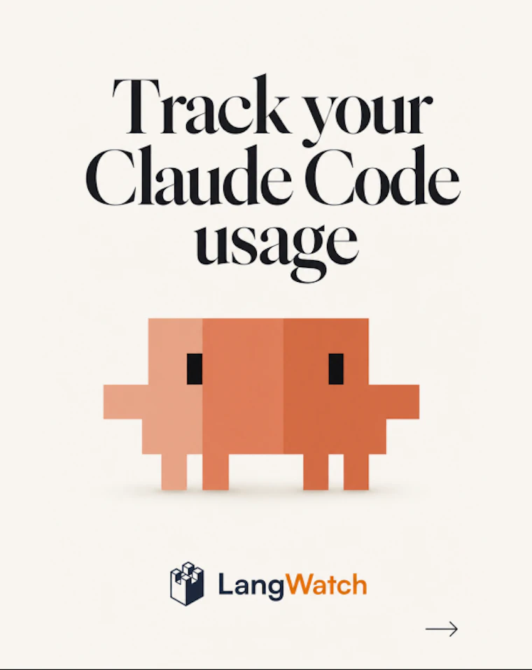 Claude Code usage tracking by LangWatch  - 清晰掌握每次 Claude Code 会话的真实成本 产品图片 1