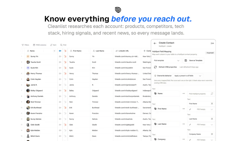 Cleanlist AI - 自然语言线索挖掘：精准查找、数据丰富与一键同步。 产品图片 6