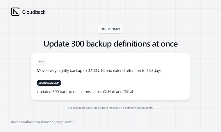 Cloudback MCP Server