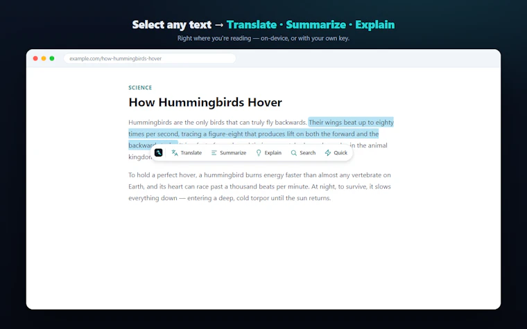 ColibotAI Chrome extension local AI translation 产品图片 7
