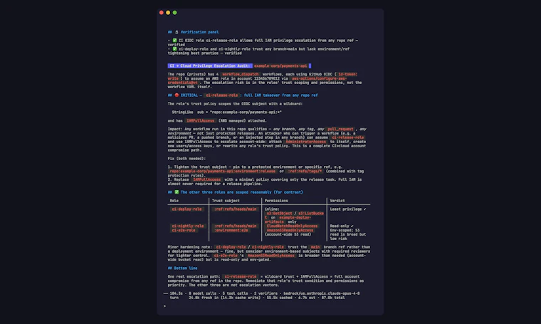 Cynative Security Research Agent - 向你的云环境提问,绝不破坏生产环境。纯只读模式。 产品图片 4