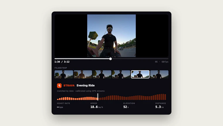 Edit Mind × Strava - 每一段视频片段精准匹配其对应的Strava运动记录 产品图片 3