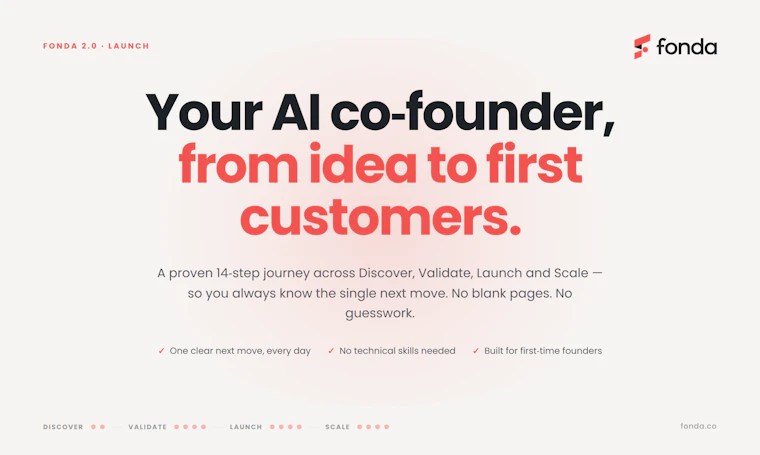 Fonda AI co-founder structured startup tool 产品图片 8