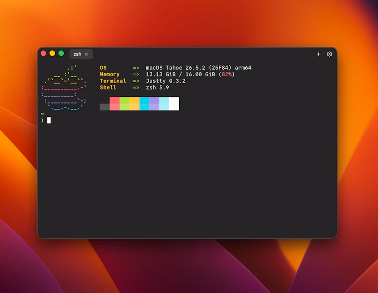 JusTTY - 一款基于 Swift 与 libghostty 打造的简洁原生 macOS 终端 产品图片 2