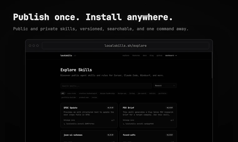 localskills.sh - 面向团队与企业的 AI 技能及 MCP 服务器管理方案 产品图片 3