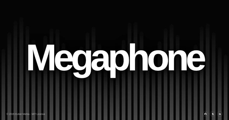 Megaphone - 100% 本地运行的开源 Mac 语音输入应用 产品图片 4