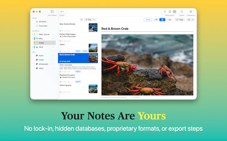 MinkNote - 基于纯 Markdown 文件的私密 macOS 笔记应用 产品图片 2