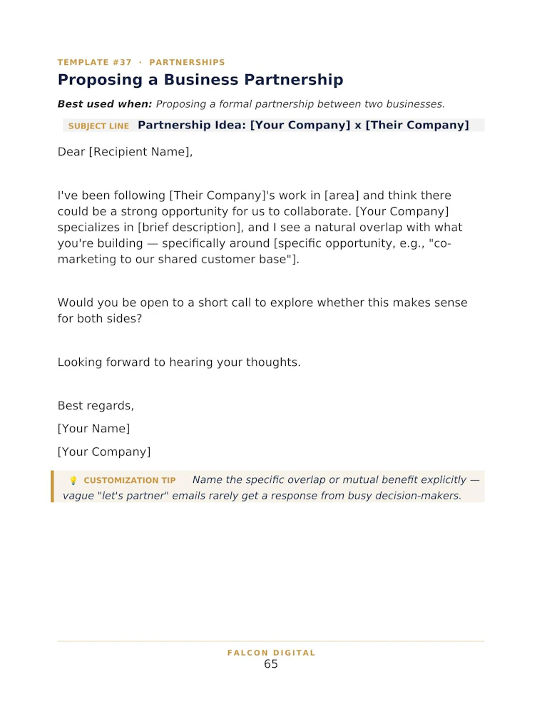  Professional Email Templates - 75款即拿即用的职场与求职邮件模板 产品图片 6