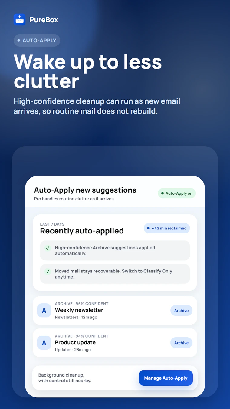 PureBox.ai - 先审后删:专为真实Gmail收件箱打造的AI智能清理助手。 产品图片 5