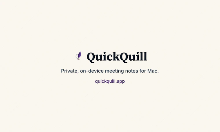QuickQuill - Mac 端纯本地私密会议笔记工具 产品图片 6