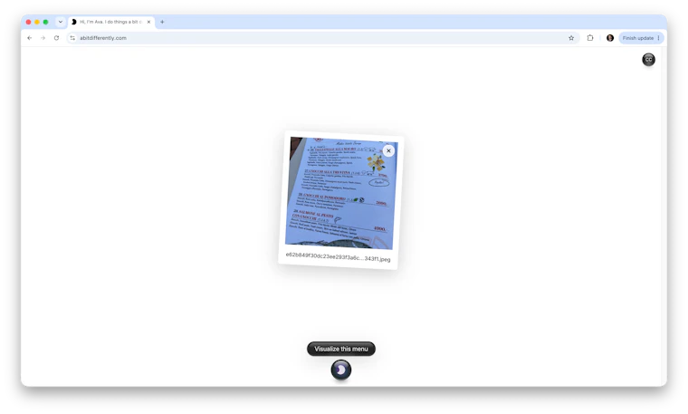 Restaurant Menu Visualizer