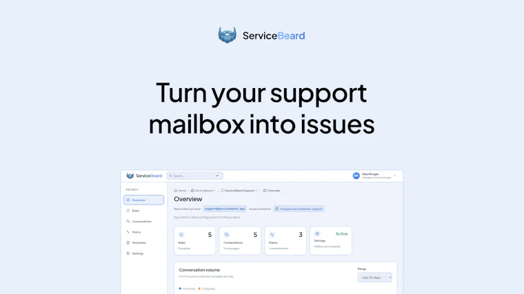 ServiceBeard - 将邮箱与问题追踪器无缝同步 产品图片 1