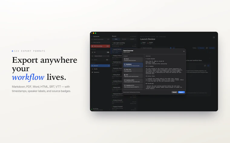 on device AI meeting transcription private 产品图片 2