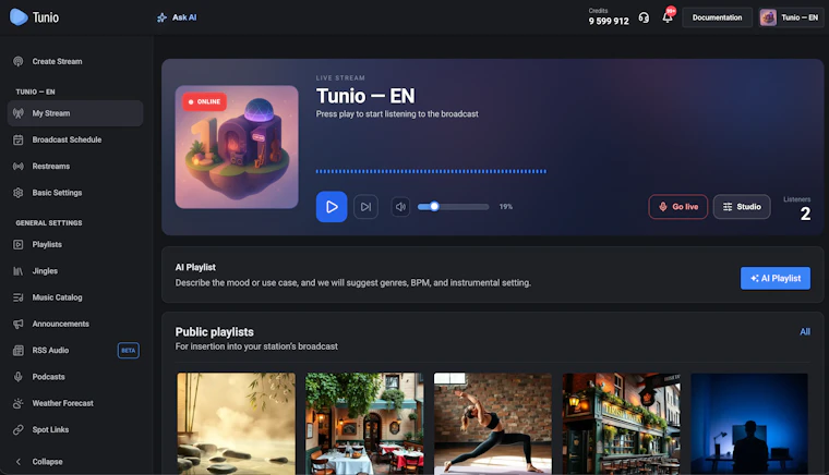 Tunio - 专为线下场景打造的AI音乐运营平台 产品图片 2