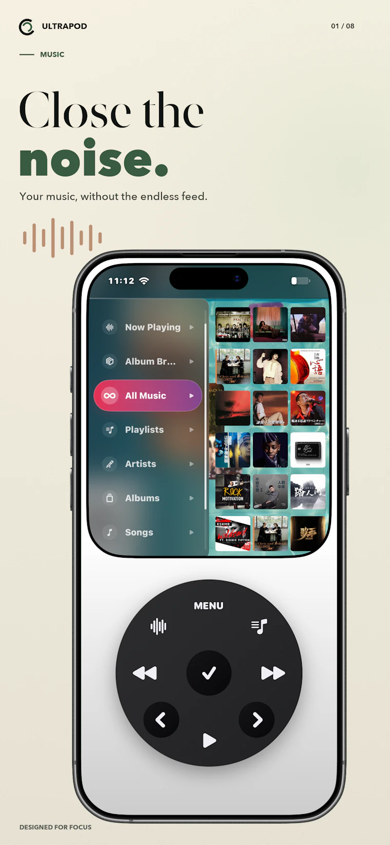 UltraPod - 让旧 iPhone 化身主打音乐的极简手机 产品图片 2