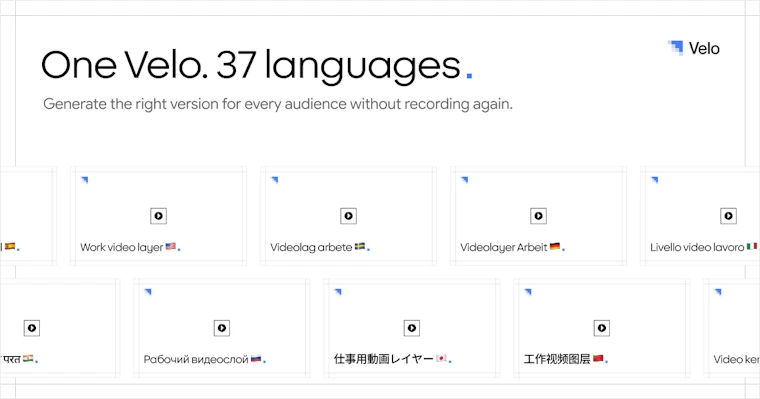 Velo 3.0 - AI 视频基础设施，助力讲解、培训与销售全面提速。 产品图片 3