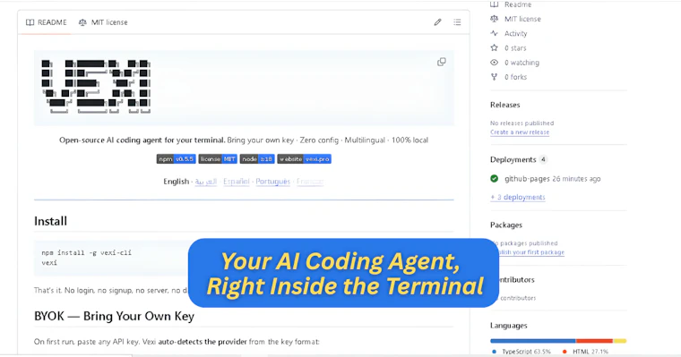 open source AI coding agent for terminal 产品图片 2