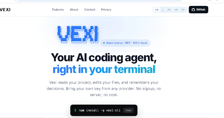 open source AI coding agent for terminal 产品图片 3