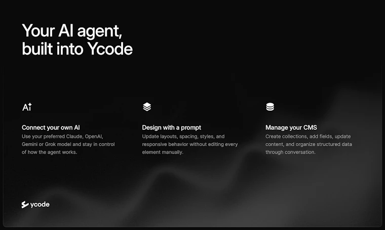 Ycode AI Agents - AI 驱动高效建站 产品图片 2