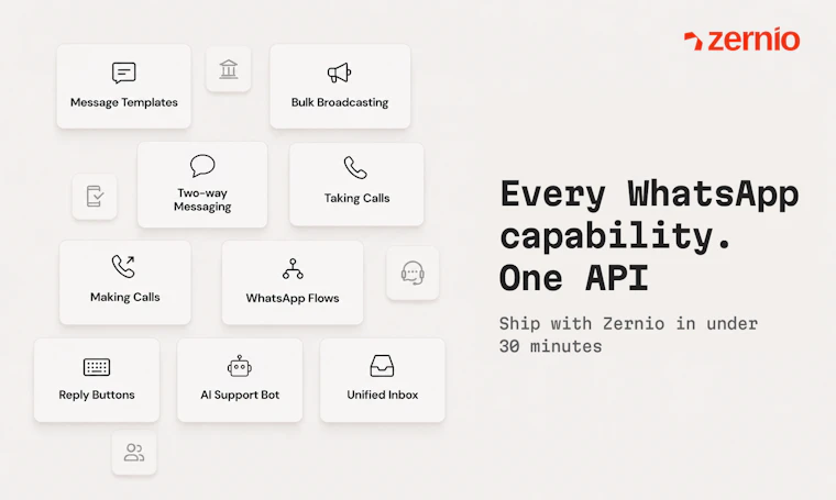 Zernio WhatsApp API