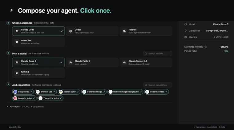 AgentSky - 兼容任意框架与大模型 —— 按需部署的云端智能体 产品图片 3