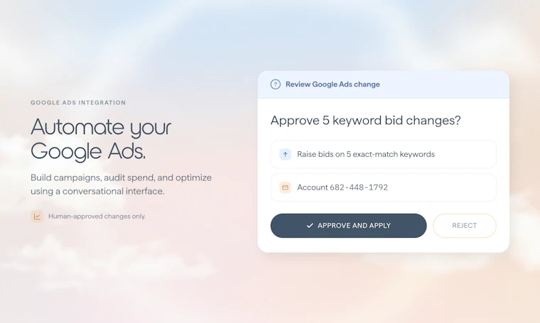 Airtop for Google Ads Automation - 搭建广告活动,优化预算支出,一键生成报表。 产品图片 1