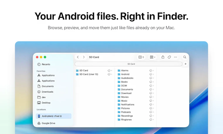 AndroMeld - 为 Android 与 Mac 打造无缝衔接的连续性体验 产品图片 3