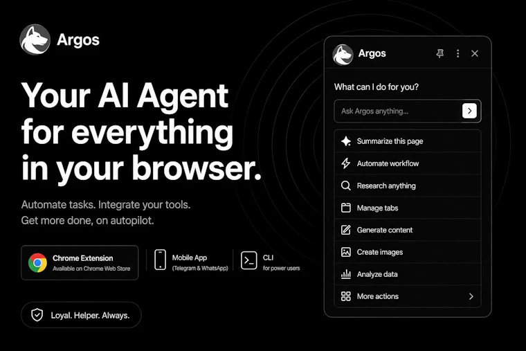 Argos - 浏览器内的“替身”AI,替你执行操作 产品图片 1