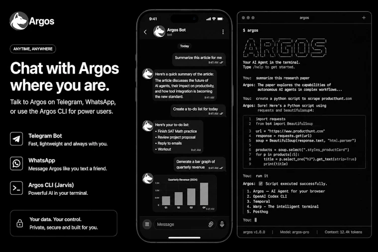 Argos - 浏览器内的“替身”AI,替你执行操作 产品图片 3