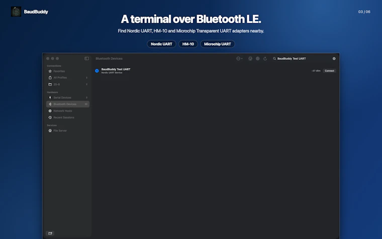 BaudBuddy - 内置文件服务器的原生 macOS 串口终端 产品图片 2