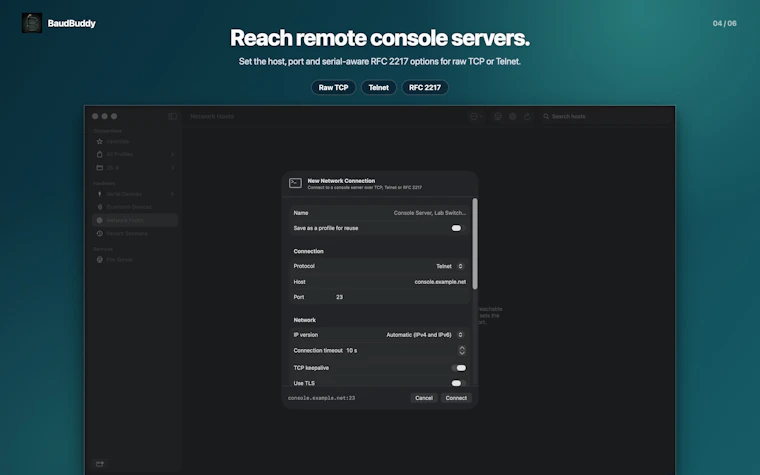 BaudBuddy - 内置文件服务器的原生 macOS 串口终端 产品图片 3