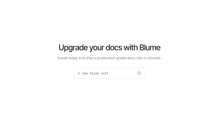 Blume - AI就绪，以Markdown为核心的文档框架 产品图片 12