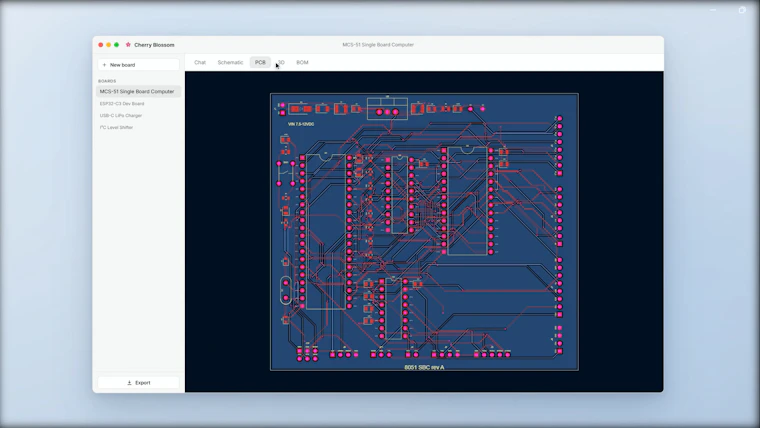 Cherry Blossom - 一键提示词,生成可直接投产的定制PCB 产品图片 7