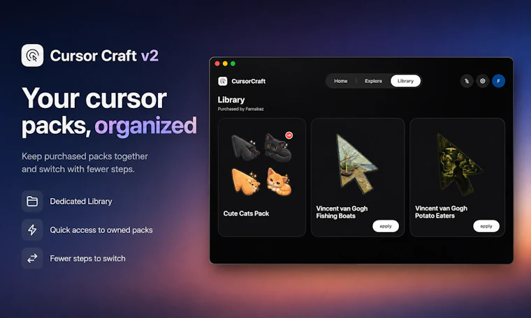 Cursor Craft v2 - 专为 v2 重构的自定义 Mac 光标 产品图片 3