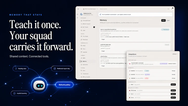 DeployHermes - 雇佣具备角色、记忆与技能的持久型赫尔墨斯智能体 产品图片 4