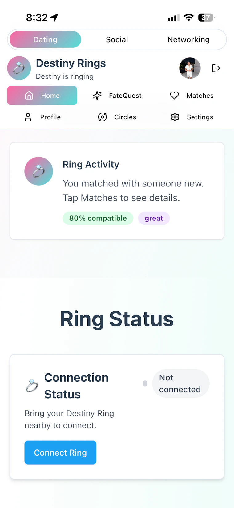 Destiny Rings - 基于近场感应的约会、社交与商务拓展 产品图片 2