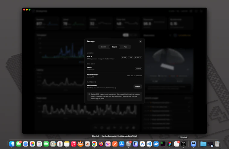 Dishylink - 面向 Mac、Windows 及网页端的开源星链监控应用 产品图片 13