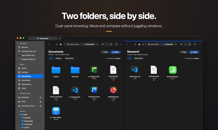 DockDuck - 原生 macOS 文件管理器 Finder 本该如此 产品图片 2