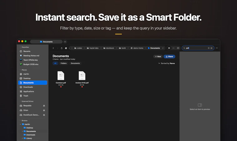 DockDuck - 原生 macOS 文件管理器 Finder 本该如此 产品图片 5