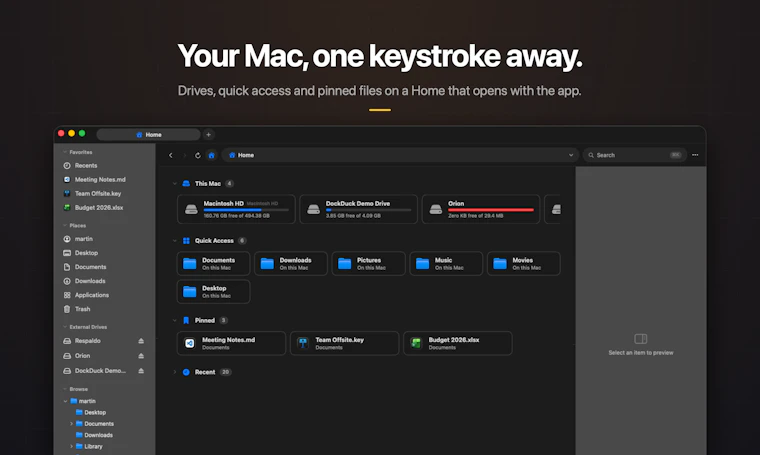 DockDuck - 原生 macOS 文件管理器 Finder 本该如此 产品图片 9
