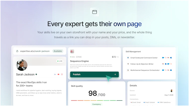 Expertise AI - 将你的GTM技能转化为持续收入 产品图片 2