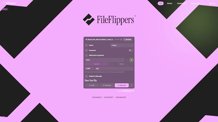 FileFlippers - 发送大文件，下载即收款 产品图片 2