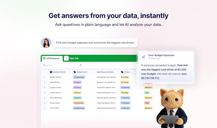 Jotform AI Data Assistant - 借助AI将表单数据转化为洞察与行动 产品图片 4